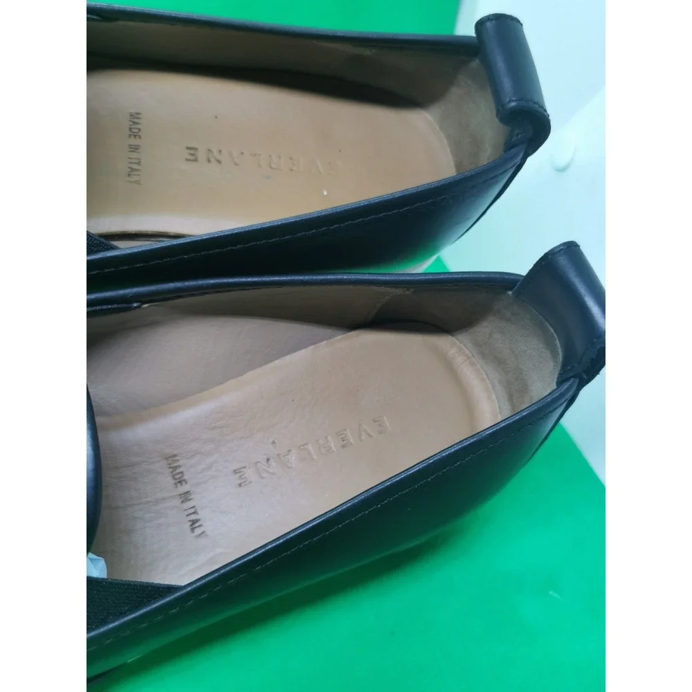 Everlane Women's Black Leather Slip On Platform Casual Size 7.5 Comfort Shoes